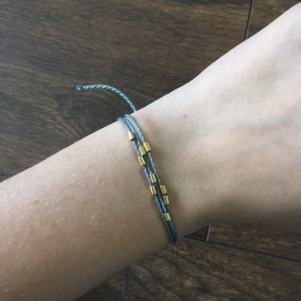 Pura Vida Gold and Blue Bracelet